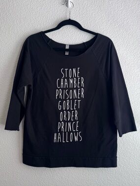 Potter titles Black Women's Graphic Raglan Sleeve Top - Unbranded | L